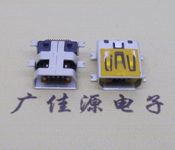 太原迷你USB插座,MiNiUSB母座,10P/全贴片带固定柱母头