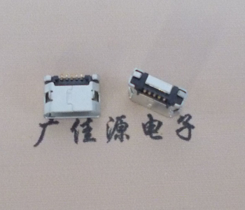 太原MICRO USB接口 90度卧式母座 插板有柱直边