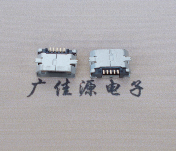 太原Micro USB平口全贴板 鱼叉脚5.0长带定位柱加焊盘