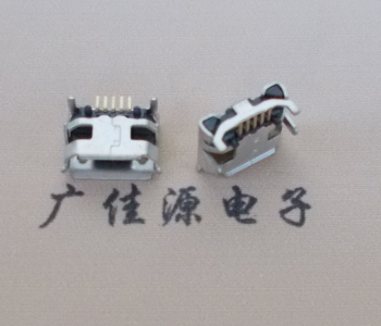 太原Micro USB母座牛角间距7.2x6.6mm加长端子定位柱