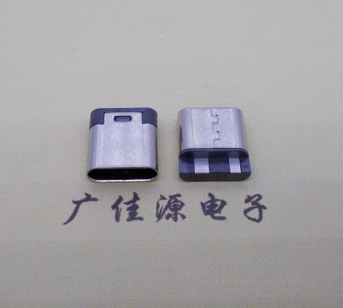 太原电源椭圆形USB接口.type c2p焊线母座.充电尾部2点焊接详解