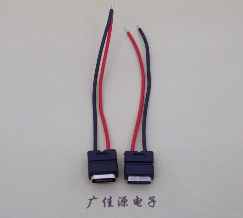 太原type c2p防水母座焊线式带线注塑成型带接线端子/不带接线端子充电连接器